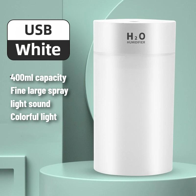 400ML USB Ultrasonic Air Humidifier Essential Oil Diffuser for Home Car Mute Mist Maker Water Diffuser with Romantic Light