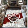 Fluminense FC Printed Crystal Velvet Area Rug, Soft Anti-Slip Water Absorbent Floor Mat for Living Room Bedroom