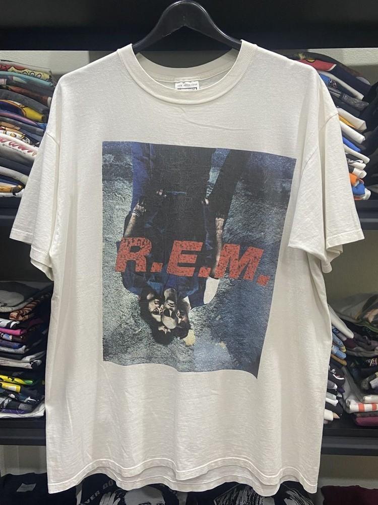 Vintage 1995 REM Alternative Rock Band Tour White Unisex Tshirt S5XL KH10886 Unisex T-Shirt L