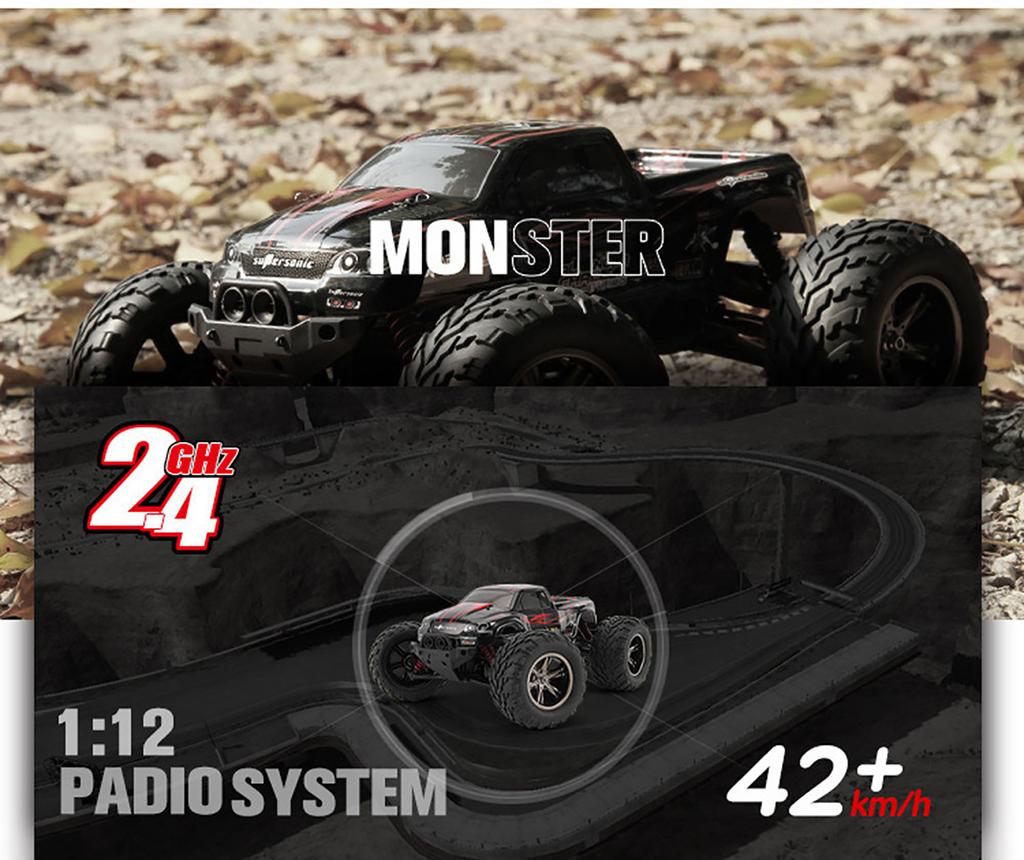 2021 New 40+MPH 1/12 Scale RC Car 2.4Ghz 2WD High Speed Remote Controlled TRACK