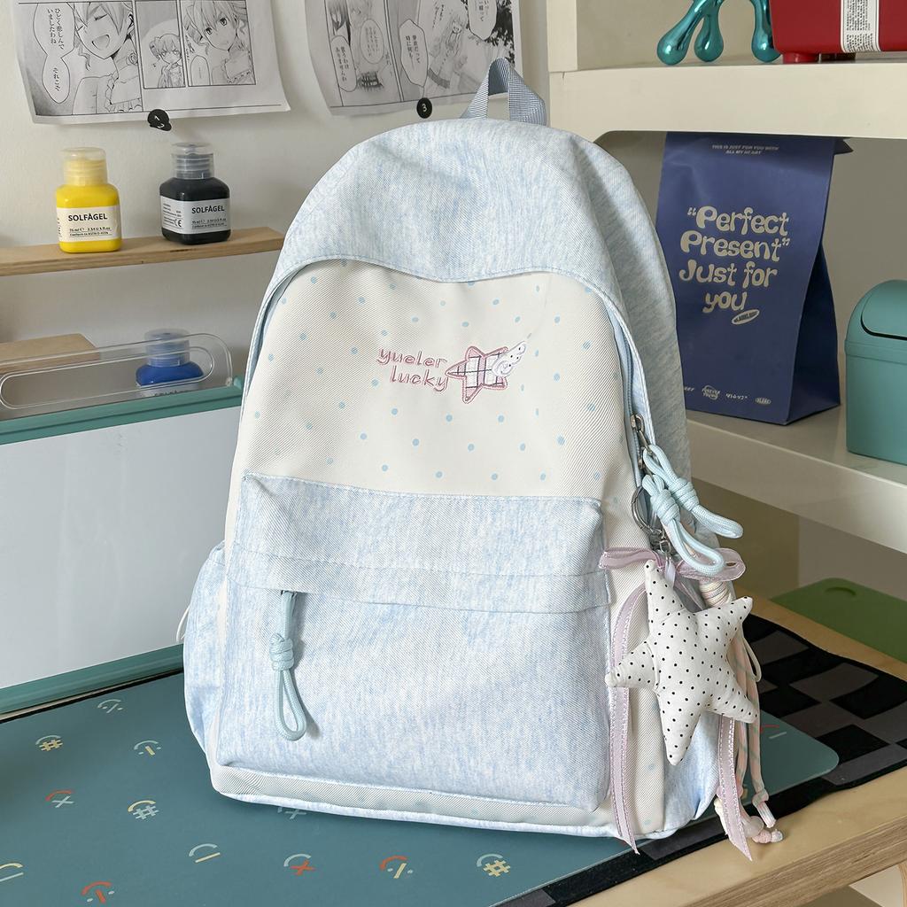 Schoolbag High Value Small Fresh Large Capacity Backpack Student Schoolbag High School Junior High School Girls Versatile Lightweight Weight Backpack