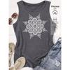 Elegant Vest for Women Mandala Pattern Printed Casual Loose Summer Vest Fashionable and Elegant Tops for Commuting, Vacation, and Everyday Wear In a
