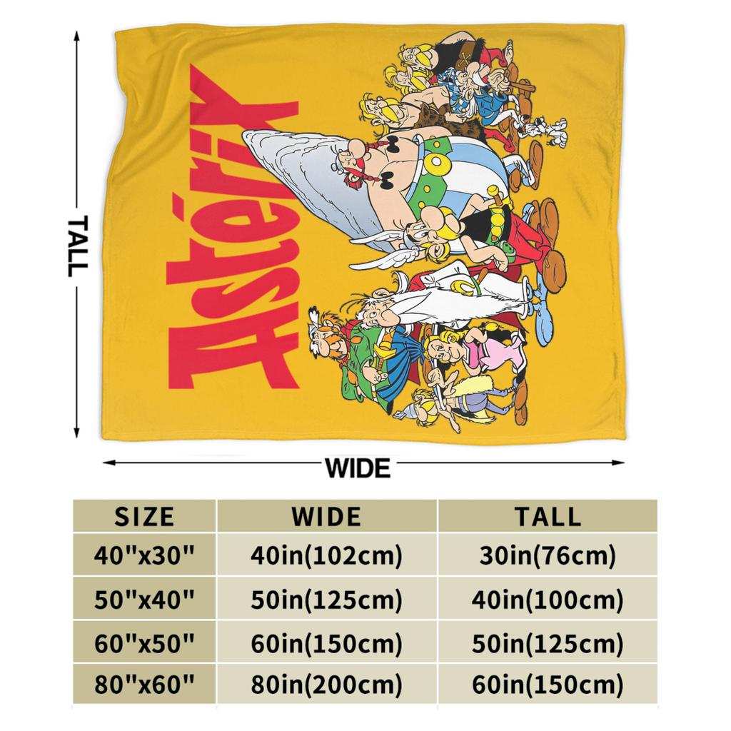 Asterixs And Obelixs Blankets Coral Fleece Plush Printed Multi-function Soft Throw Blankets for Sofa Travel Plush Thin Quilt