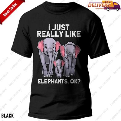 Cute Elephant Tee Gift For Men Women, Awesome Animal Elephant Lover T-shirt Gift