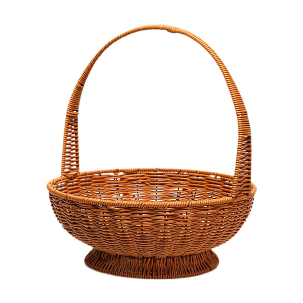 Handwoven Basket Round Storage Basket Practical Multifunction Picnic Basket Decorative Basket for Holiday Wedding Party Decor
