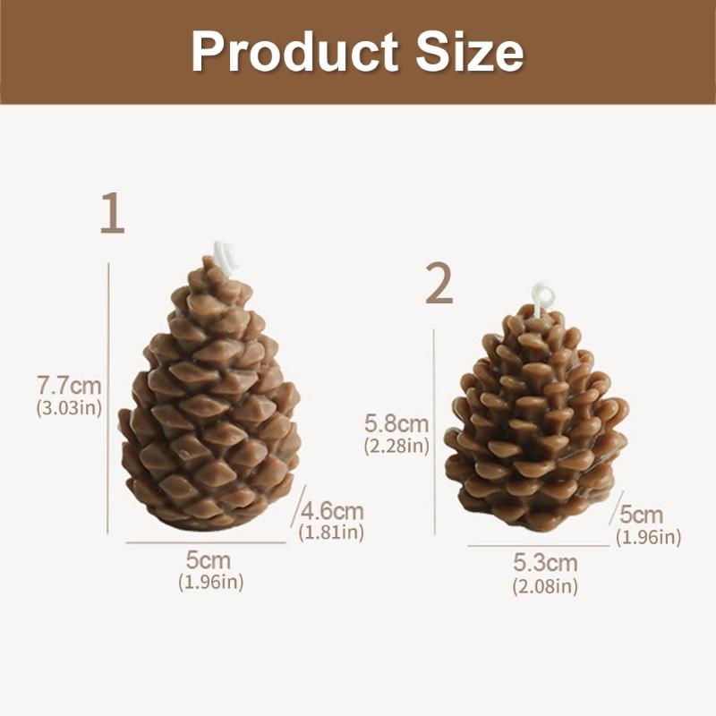 Christmas Pinecone Soys Wax Candle For Holiday Decoration With Natural Essential Oil Festival Aromas Accessory