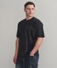 Panicalle Black Slub Washed Short Sleeve T-Shirt