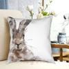Aquarell Hase Kissenbezug Bedruckt Zuhause Weiches Zierkissen Hase Britische Tierwelt Märzhase Braun Wald