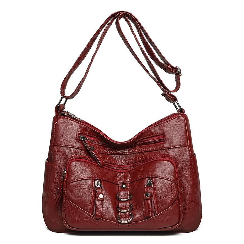 Women's Crossbody Bag Multi-Compartment Large Capacity Commuter Shoulder Bag Mother Bag