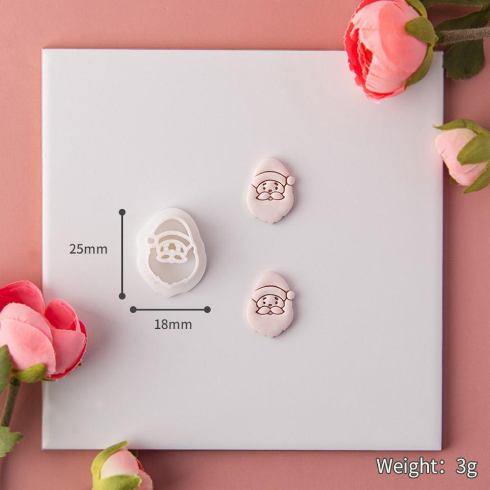 

5-Design Christmas Clay Cutter: Santa, Snowflake, Reindeer, Gingerbread, Tree for DIY Jewelry & Decor