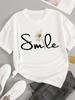 (Asian Size) trend love flower Short Sleeve T-shirts Women's Top T Female Print  Fashion O-neck Casual Clothing  Graphic Tee