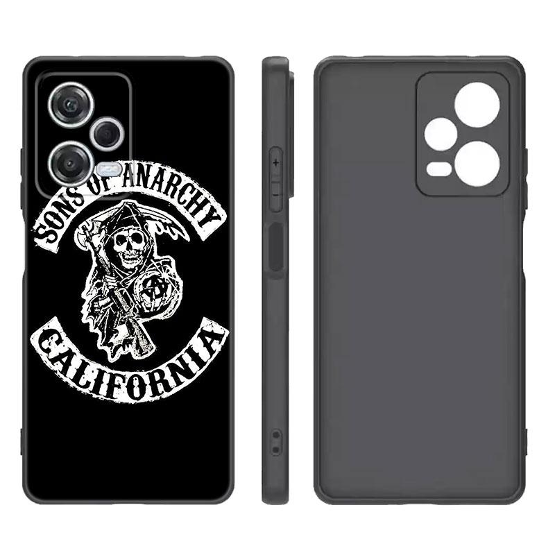 

Сыны Анархии ТВ черный силиконовый чехол для телефона Xiaomi Redmi Note 9 10 11 11S 11T 12 13 Pro 5G Plus 9S 10S 12S Redmi Note 12 4G