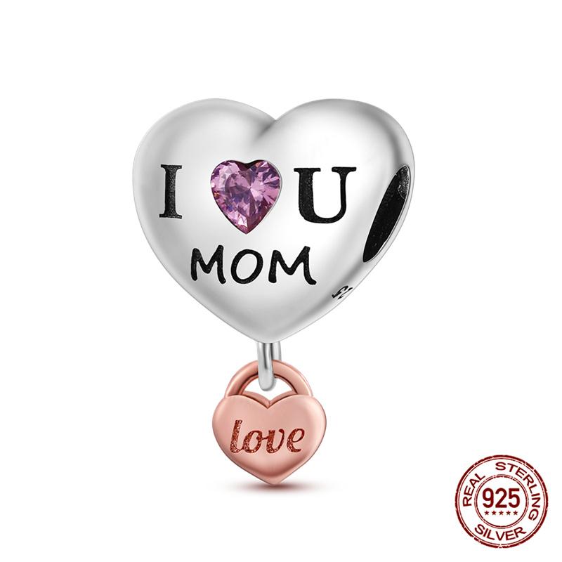 100% Copper Love Mother And Daughter Charms Fitoriginal Bracelets Diy Jewelry Making For Women Gift