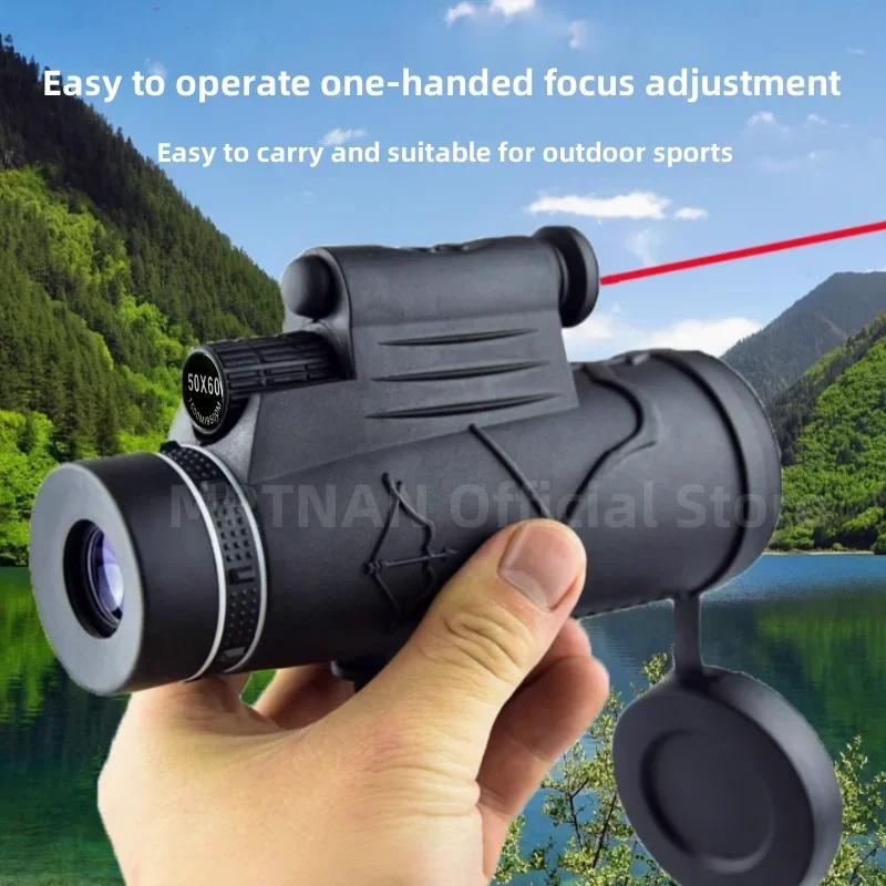 50x60 Monocular Telescope Long Range Powerful Low Light Night Vision High Zoom For Hunting Camping