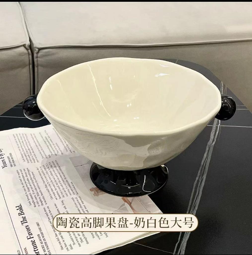 Luxuriöse Keramik Etagere für Obst Hochzeitsparty Dim Sum Süßigkeiten Snackschale Wohnzimmer Aufbewahrung Einrichtung Haushaltsgeschirr Geschenke