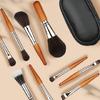 Violeta - Set of 9: Wooden Handle Makeup Brush with Case