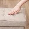 Fuji Boeki Dino Storage Stool, Folding, 38cm Wide x 38cm Deep x 40cm High, Beige, 80kg Weight Capacity, Fabric, 85846