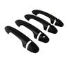 For Toyota Fortuner MK2 AN150 AN160 2015~ Luxuriou Gloss Black Outer Door Handle Cover Styling Sticker Trim Car Accessories