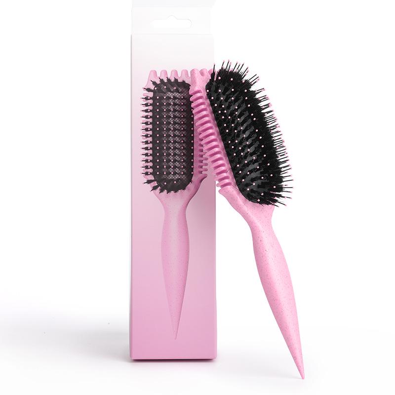 Bounce Curl Fluffy Boar Bristle Comb: Women's Airbag Hairdressing Tool