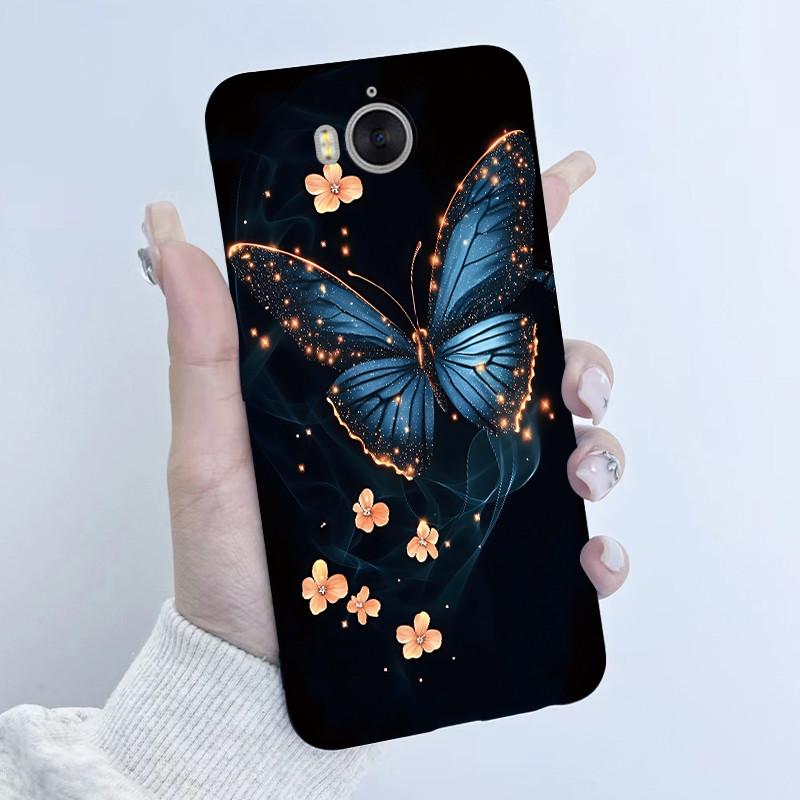 For Huawei Y5 2017 Y6 2017 Phone Case Butterfly Flower Girl New Design Soft Silicone TPU Back Housing for MYA-L22 MYA-U29 Covers