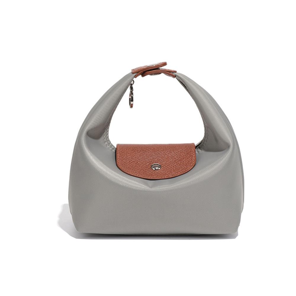 Sac à Lunch Imperméable en Nylon pour les Trajets et l'Usage Quotidien, Sac à Raviolis, Sac Bandoulière Simple gris