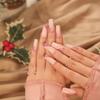 24 Stück Weihnachtskleidung Rüstung Schneeflocke Liebe Schneemann Maniküre Kurze Mandel Schleife Europäisch und Amerikanisch Lange Nagelstücke