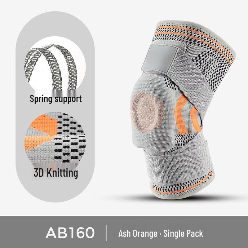 TULX Sports Silicone Knee Brace with Spring Support M-XL