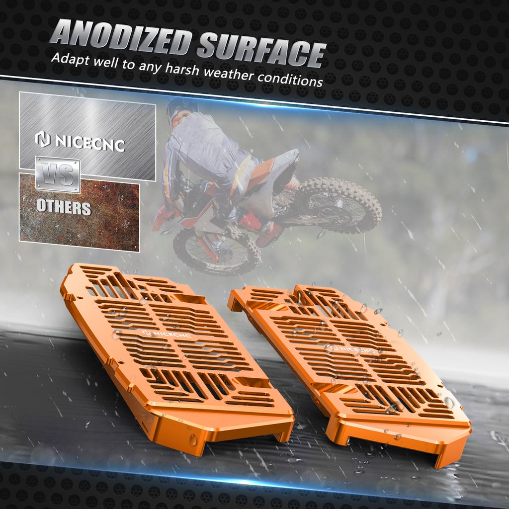 NICECNC For KTM EXC 300 EXC 250 EXCF 350 EXC 450 XCW 300 XCFW 450 500 2024-2025 Radiator Guards SX 125 SXF 250 SXF 450 2023-2025