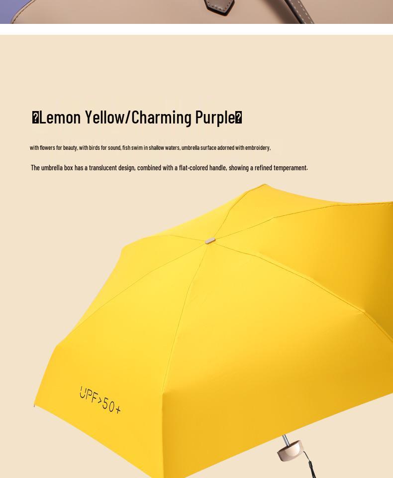 Women's Compact UV-Defender: Portable Mini Umbrella for Sun and Rain