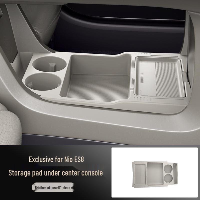 Compatible with 26 NIO ES8 Models: Center Console Cup Holder & Storage Box for Car Interior Modification