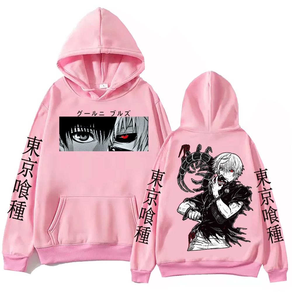 Anime Tokyo Ghoul Ken Kaneki Hoodie Harajuku Pullover Tops Man Woman Sweatshirt Fans Gift
