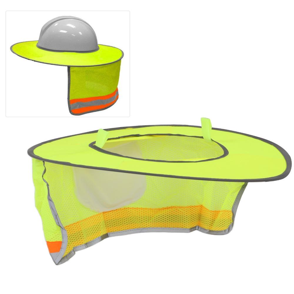 3PCS With Breathable Mesh Hard Hat Sun Shield with Reflective Stripe Helmet Sun Shade, for Cycling