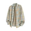 Men's Retro Plaid Single-Breasted Loose Casual Lapel Long Sleeved Jacket