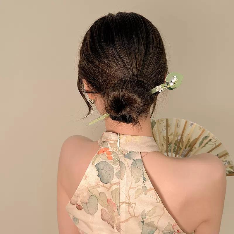 New Chinese Ancient Style Super Immortal Bell Orchid Hairpin Light Luxury Headwear Simple Hair Stick Advanced Gentle Accessories