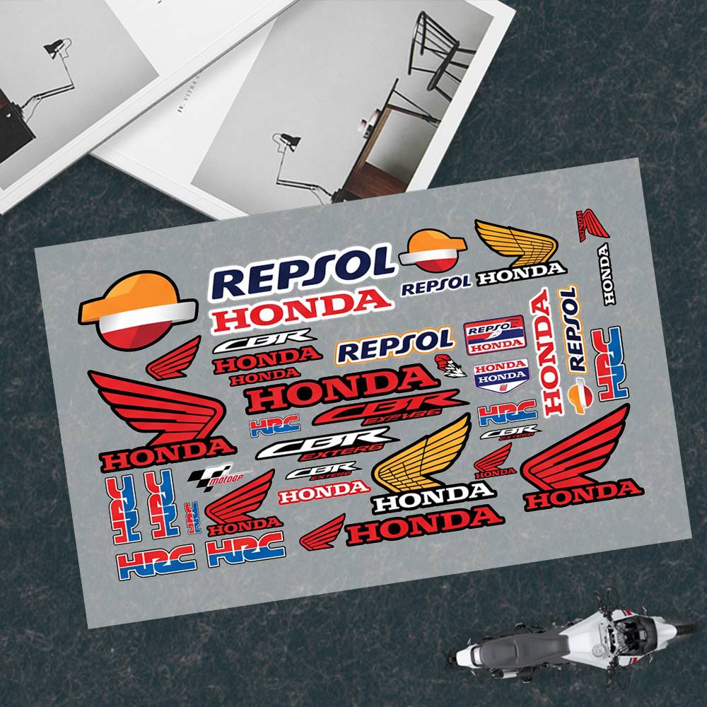 WGLRK1 Honda-hrc Stickers Moto Sticker Auto Body Bumper Windows Motorcycle Laptop Walls Vinyl Decal Car Tuning Accessories