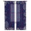 Independence Day Pentagram Fireworks Sheer Curtains for Living Room Bedroom Kids Room Tulle Window Treatment Drapes
