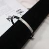 Engravable Titanium Steel and Leather Bracelet - Korean Style Stainless Steel Lucky Bracelet