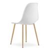 Set Of Np Table 80X80Cm Sonoma Oak + White + 4 Wat White Chairs / Natural Legs