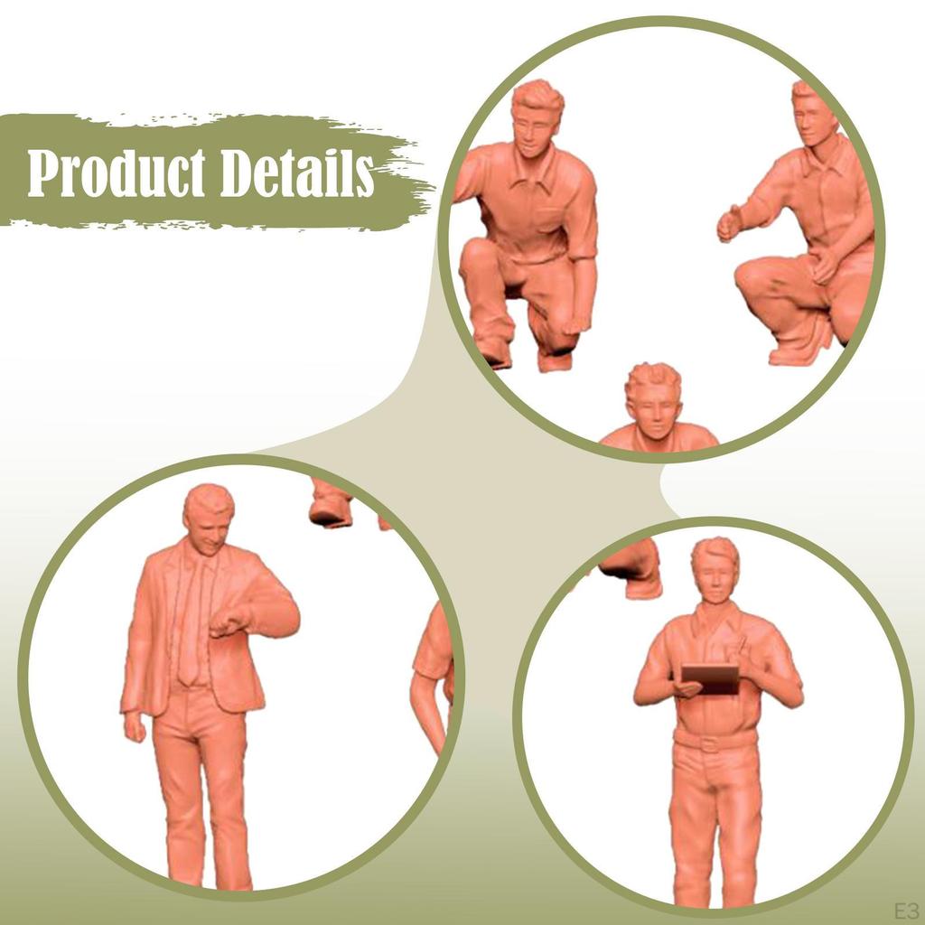 1/64 Scale Miniature Figures, 5 Pieces, Models, Collections, Ornaments, Painted Decorative Dioramas,