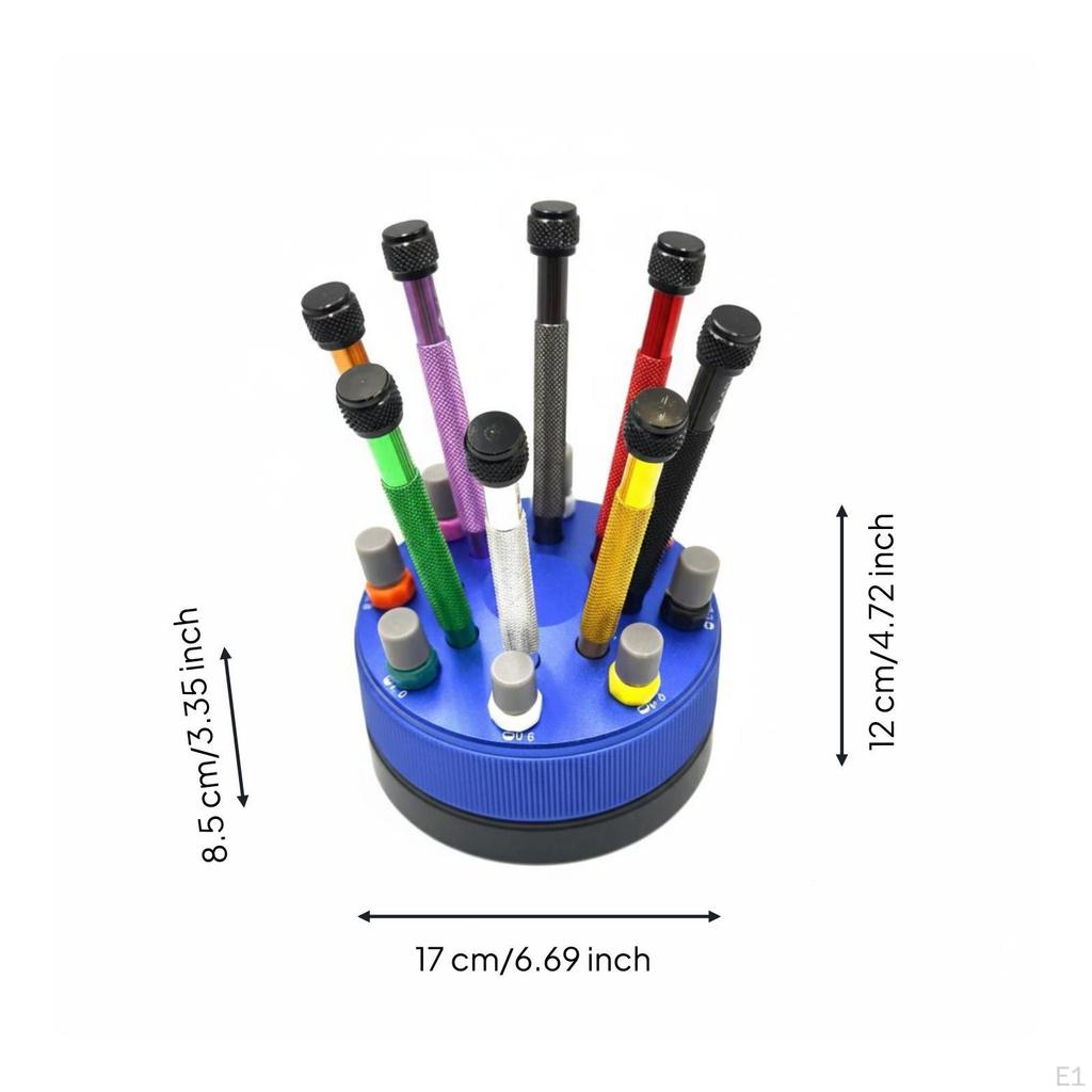 8 Pieces Rotating Base Screwdriver Set Aluminum Handle Piece Precision