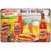 Vintage Metal Sign Sterling Beer Hot Dogs Bar Home Decor