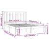 Solid Wood Bed Frame In Black Pine 140 X 190 Cm