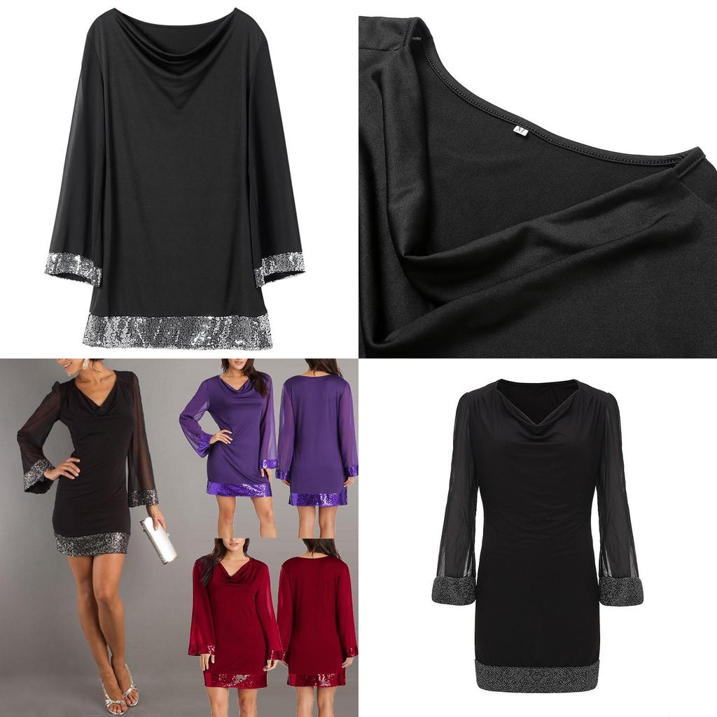 Elegant Women Sexy V-neck Long Sleeve Summer Slim Bodycon Cocktail Mini Dress For Parties