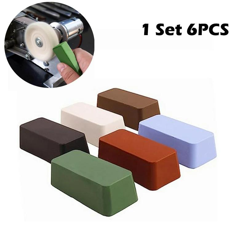1pc-6pcs Metal Polishing Compound Kit Buffing Compound Bars Set for Jewelers,Aluminum Cutting Scratch Repair and Removal