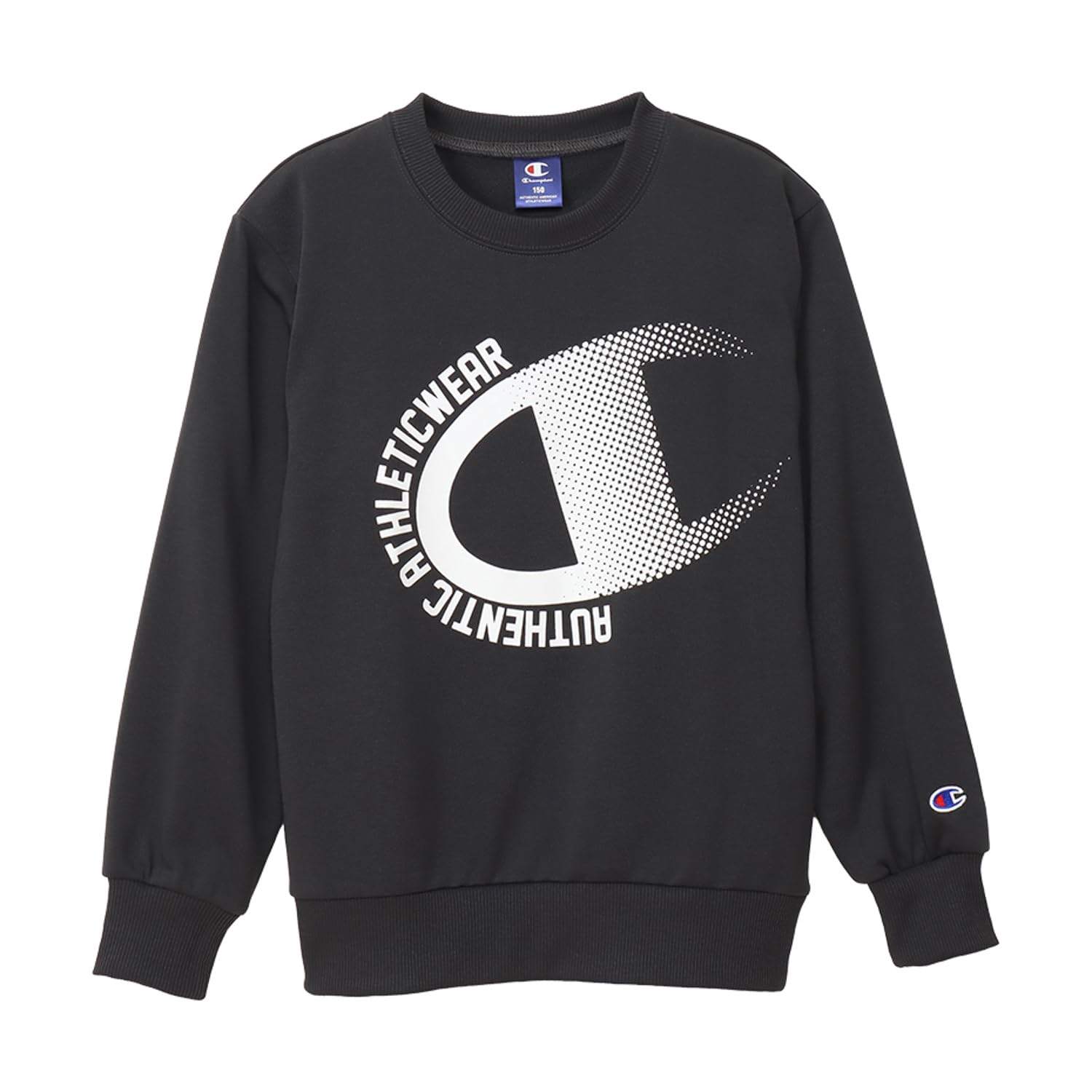 

Champion Толстовка с длинным рукавом, с резиновым принтом, с круглым вырезом, угольная, детская, флисовая подкладка, для школьников, CK-AS011,