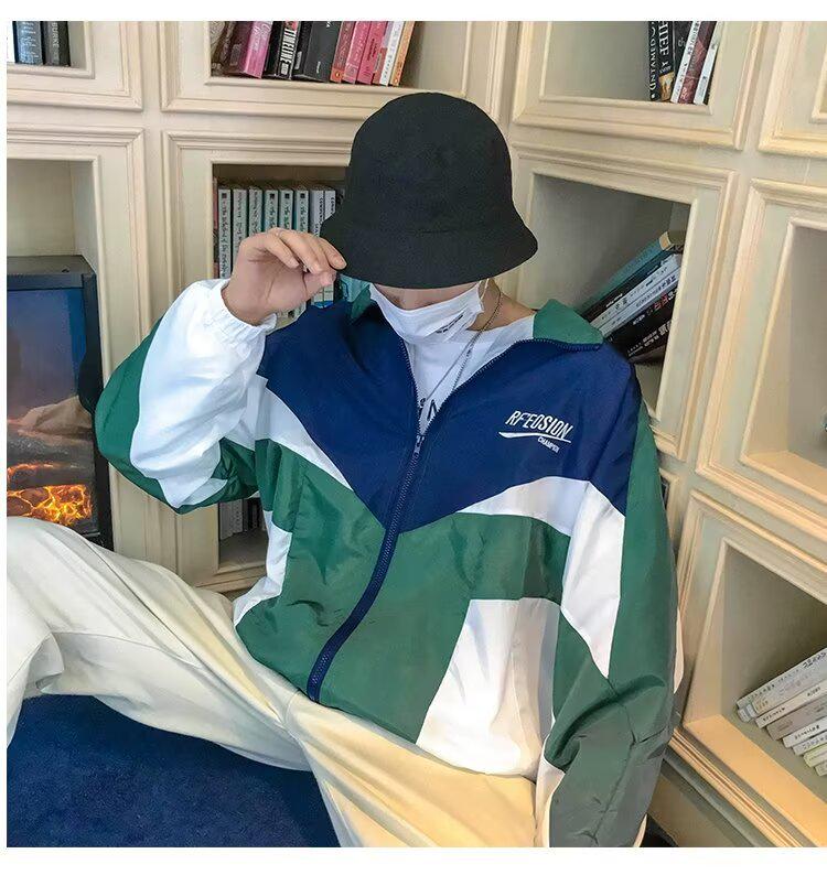 2025 Men's Pique Cool Jacket: Hong Kong, Harajuku & Korean Inspired Loose Fit for Spring & Autumn