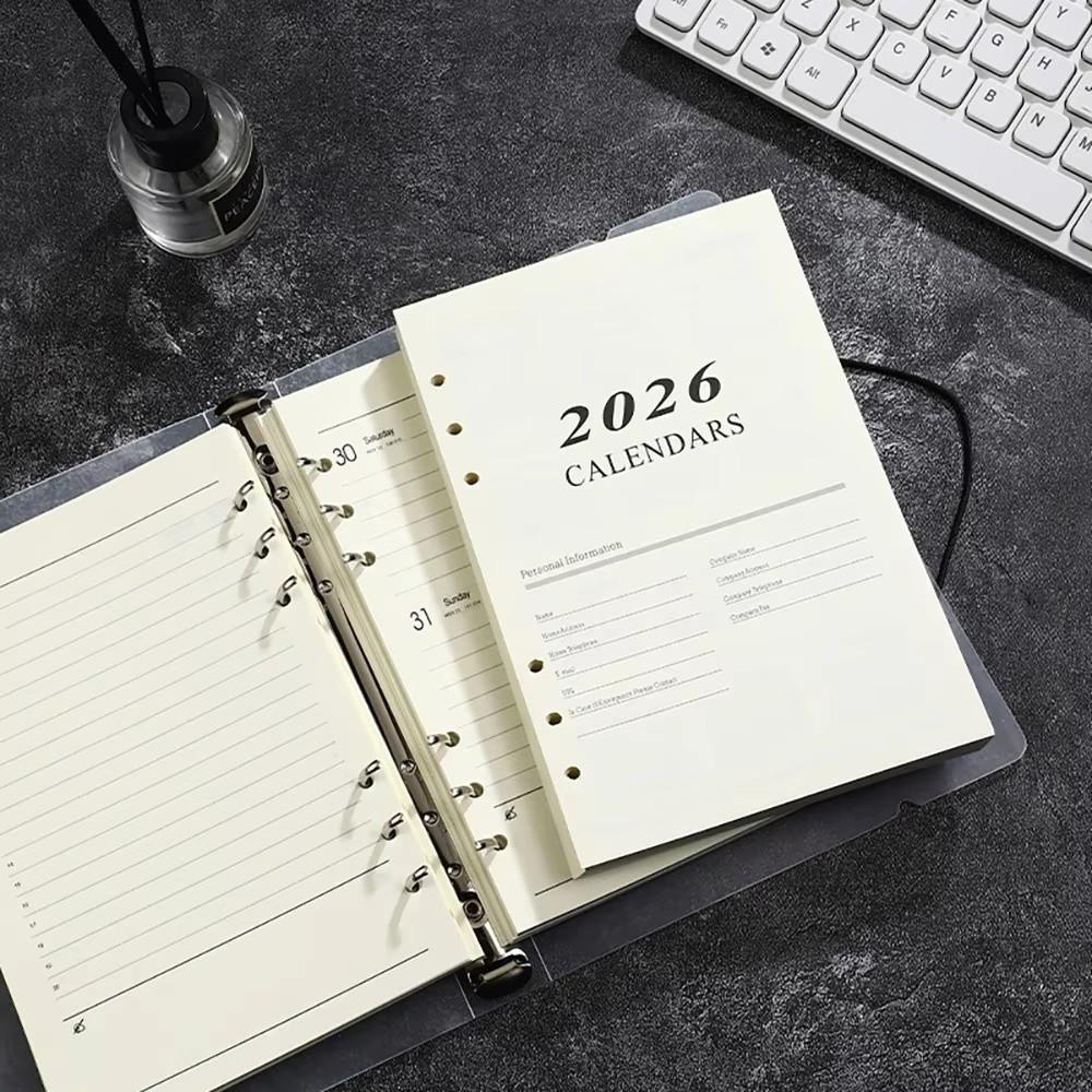 Loose Leaf Binder Inner Page Daily Planner 365 Day Notepad New A5 Notebook