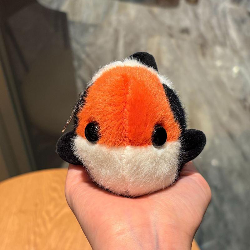 Glücklicher Koi-Fisch Geschenk für beste Freundin:Niedlicher Plüsch-Koi-Fisch-Schlüsselanhänger/Rucksack-Ornament