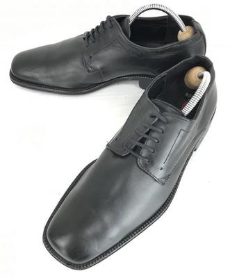 Alemanha Lloyd Sapatos Sociais de Couro de Bico Liso Preto 24.5-25.0(USADO)