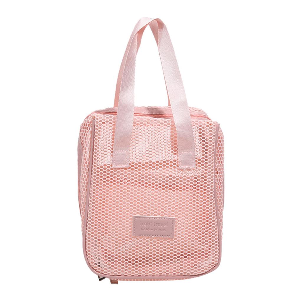 Mesh Makeup Toiletry Storage Bag Handbags Portable Travel Washing Body Shower Tools Organizer Hanging Cosmetic Organizer Pouch